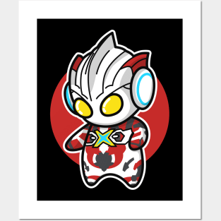 Ultraman X Chibi Style Kawaii Posters and Art